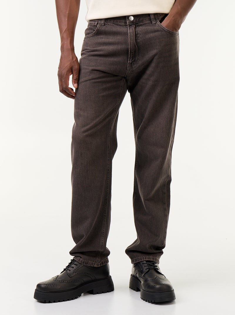 Vaquero regular 5 bolsillos Marron - Kiabi