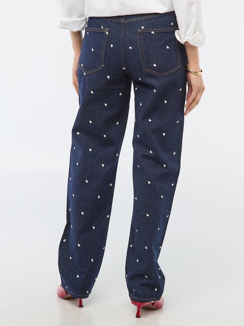 Vaquero regular bordado - Kiabi