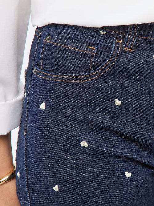 Vaquero regular bordado - Kiabi