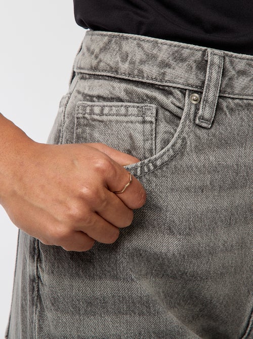 Vaquero regular / cintura alta con vuelta ancha en el bajo - Kiabi