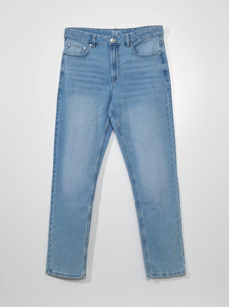 Vaquero regular con 5 bolsillos Azul - Kiabi