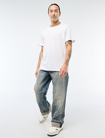 Vaquero regular con bajo vuelto - L32