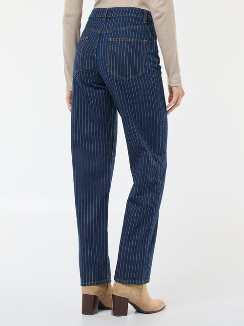 Vaquero regular con líneas en algodón - Kiabi