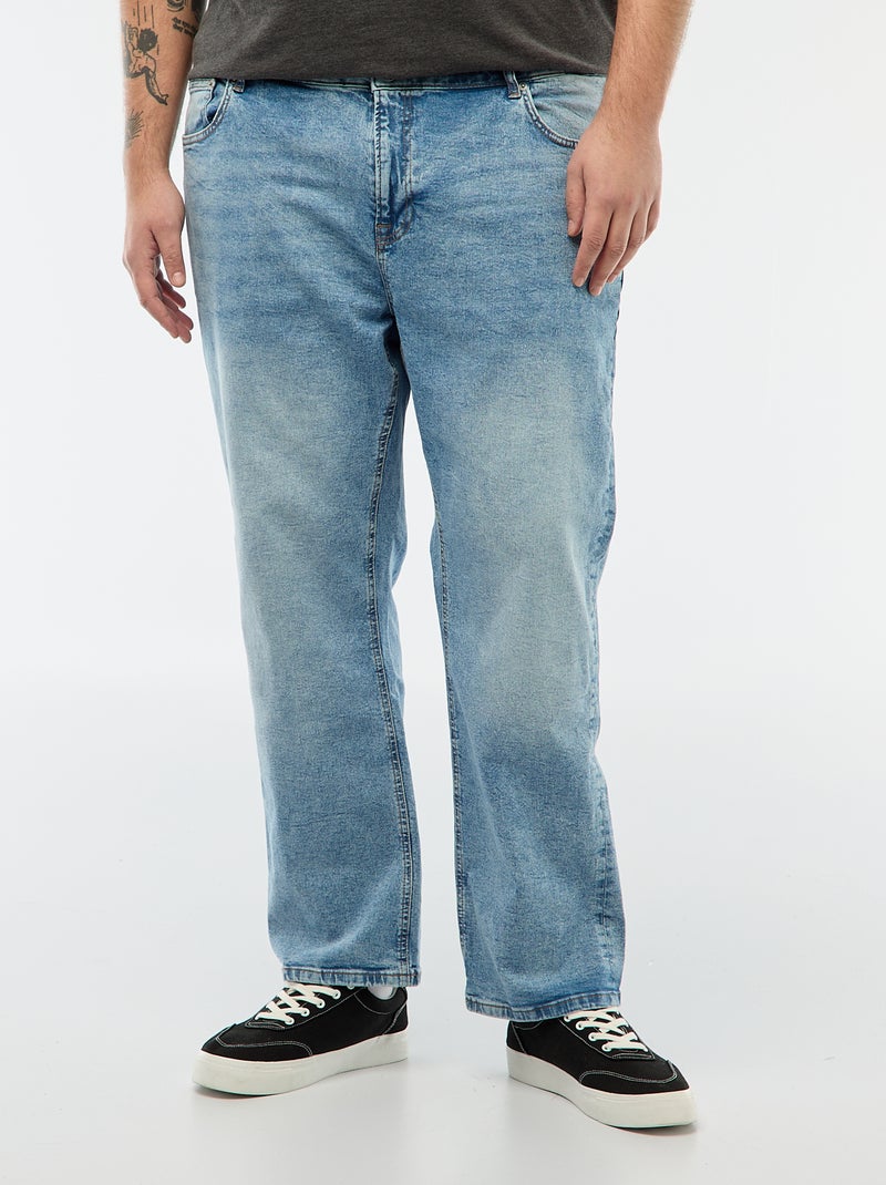 Vaquero regular / corte recto con 5 bolsillos Azul - Kiabi