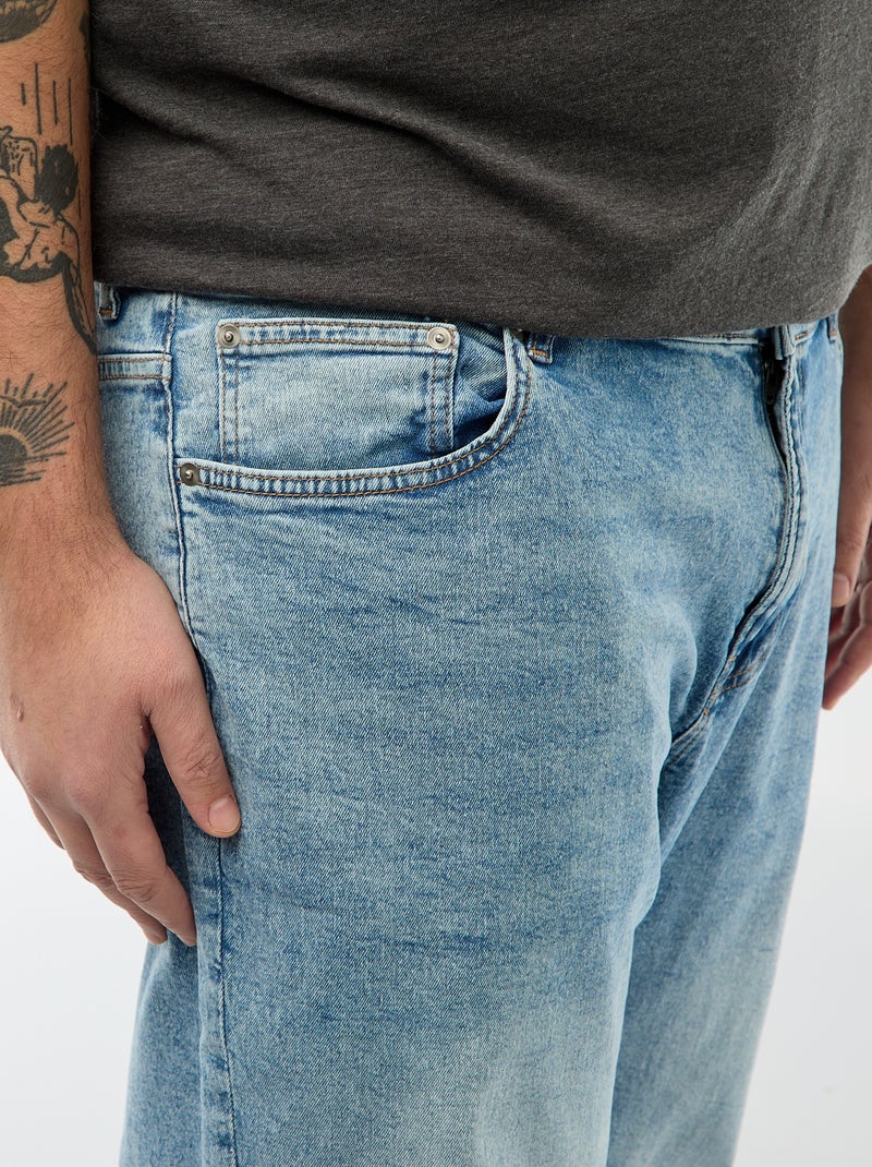 Vaquero regular / corte recto con 5 bolsillos Azul - Kiabi