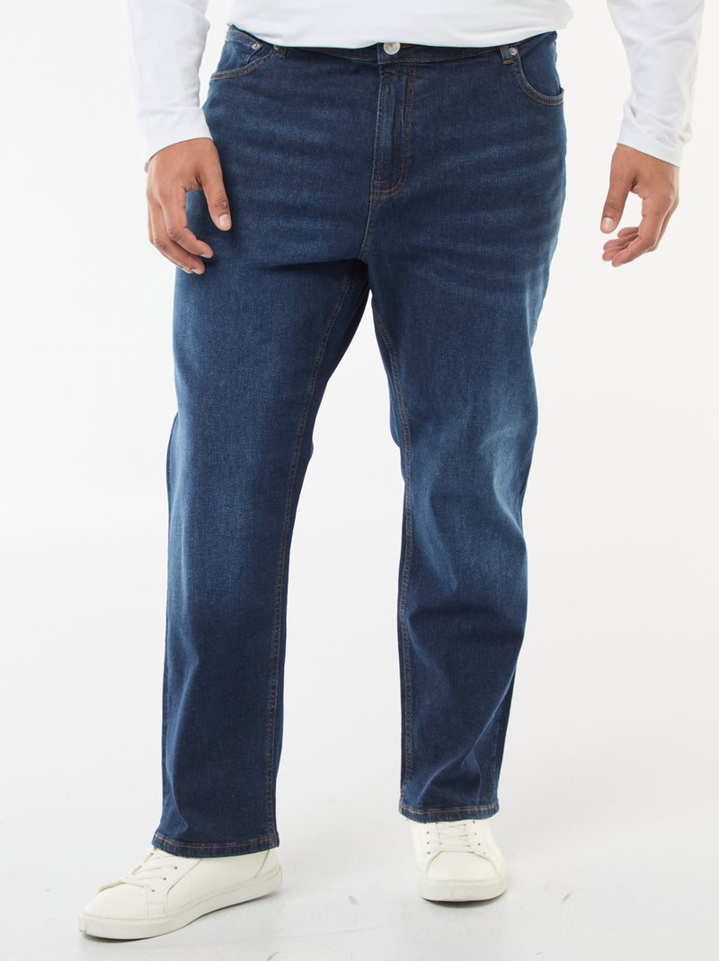 Vaquero regular / corte recto con 5 bolsillos Azul - Kiabi