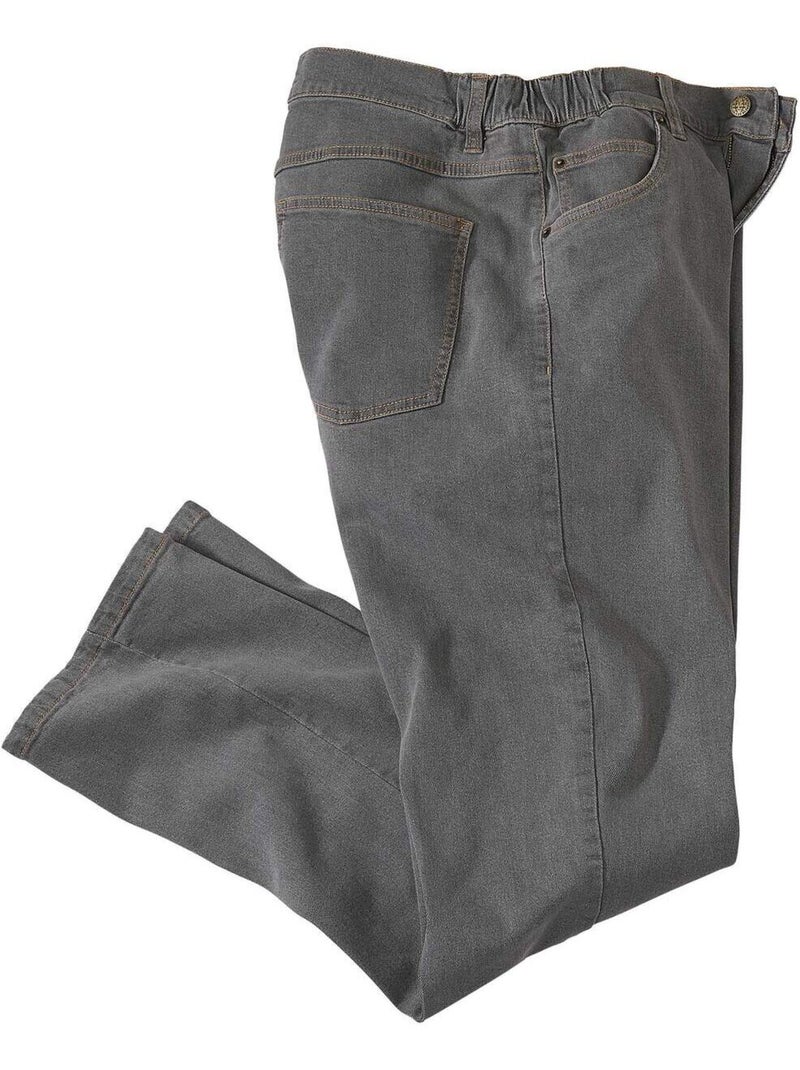 Vaquero regular de algodón stretch confort Gris - Kiabi