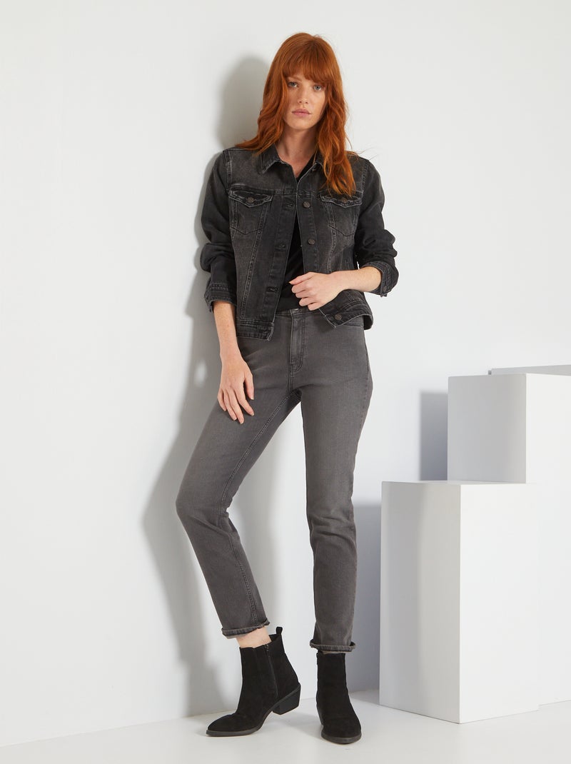 Vaquero regular de tiro alto - L30 GRIS - Kiabi