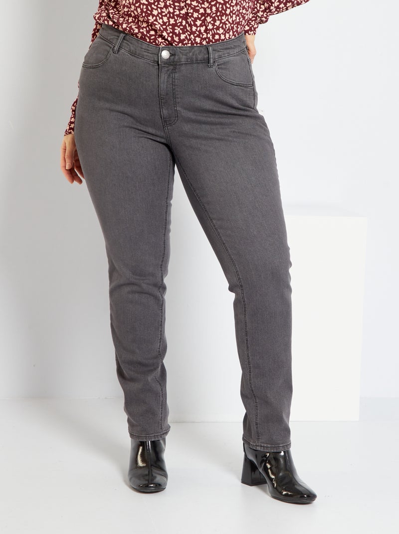 Vaquero regular elástico GRIS - Kiabi