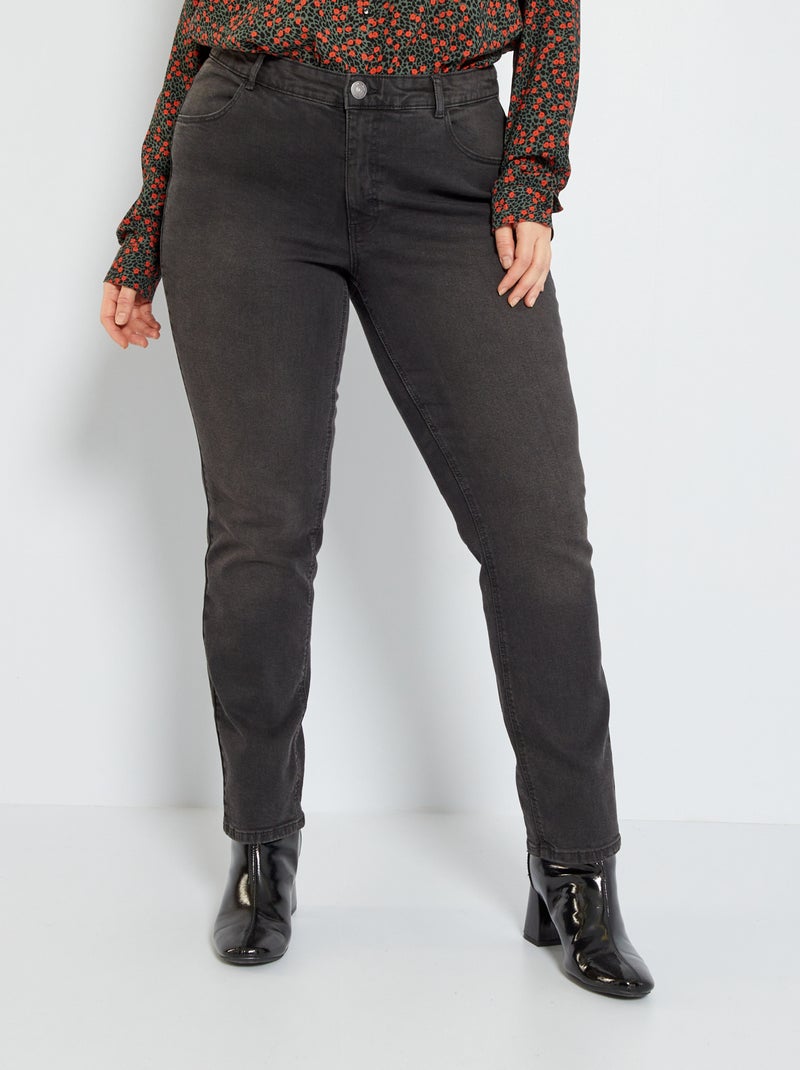 Vaquero regular elástico NEGRO - Kiabi