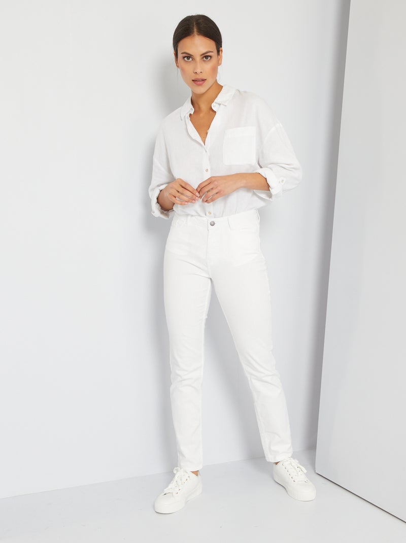 Vaquero regular L32 Blanco - Kiabi