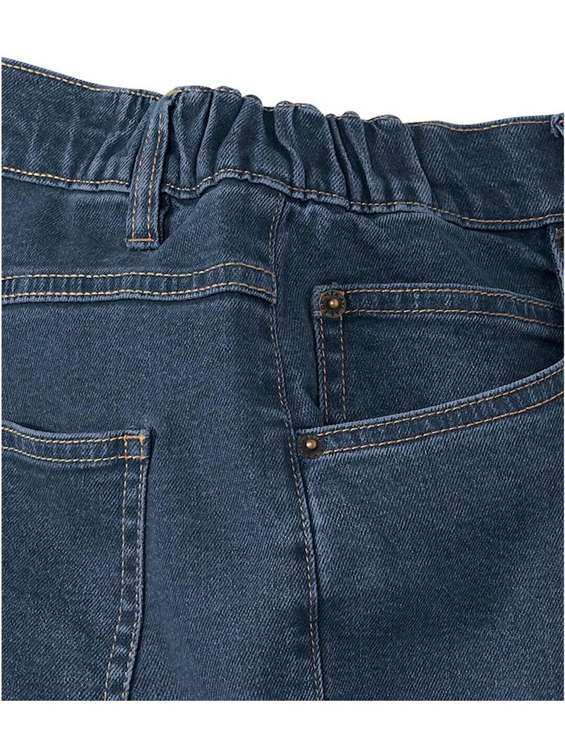 Vaquero regular stretch confort de denim con cinturilla elástica Azul - Kiabi