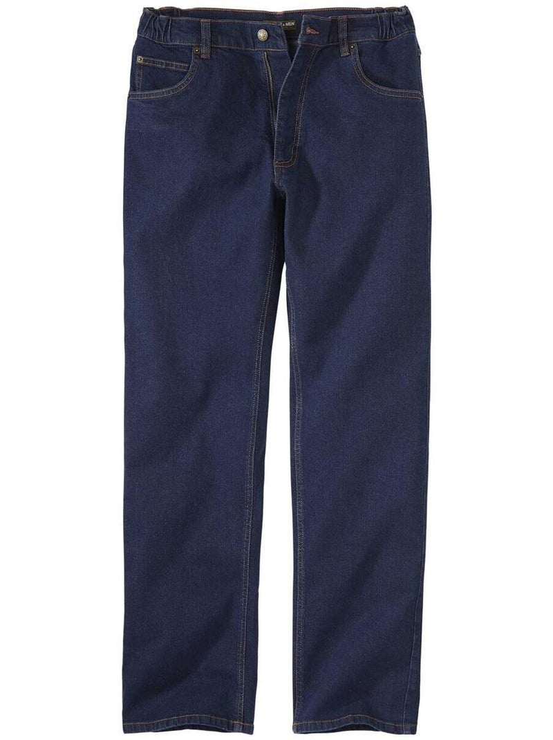 Vaquero regular stretch confort en bruto de denim con elastano Azul oscuro - Kiabi