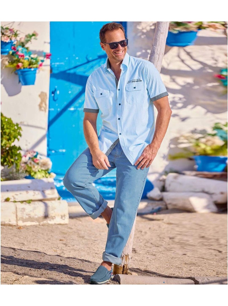 Vaquero regular stretch de denim Azul - Kiabi