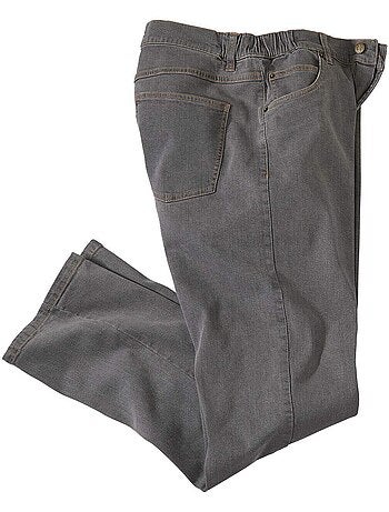 Vaquero regular stretch de denim con cinturilla semielástica