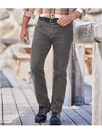 Vaquero regular stretch de denim con cinturilla semielástica