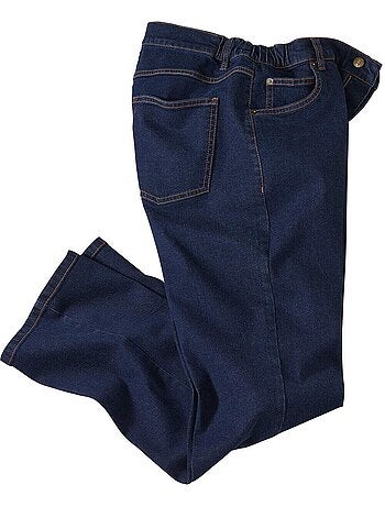 Vaquero regular stretch de denim con cinturilla semielástica