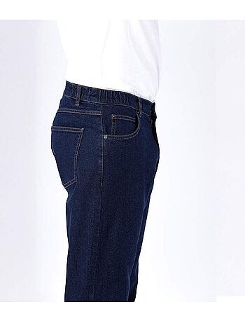 Vaquero regular stretch de denim con cinturilla semielástica