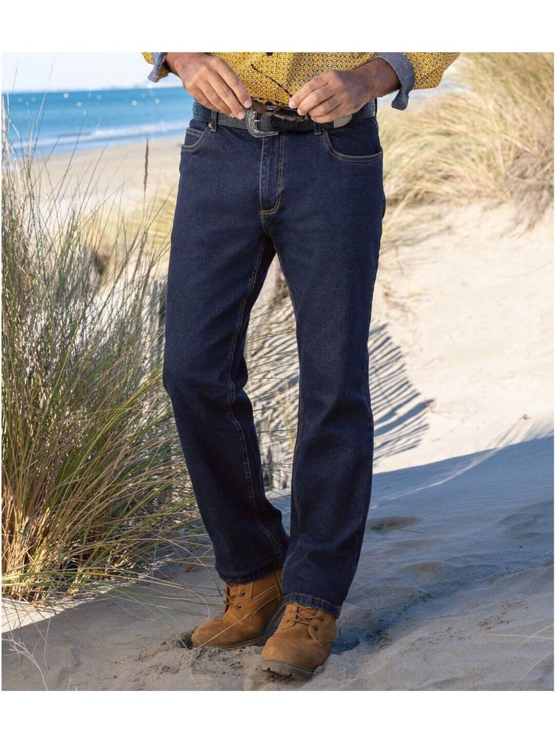 Vaquero regular stretch de denim en bruto, máximo confort Azul - Kiabi