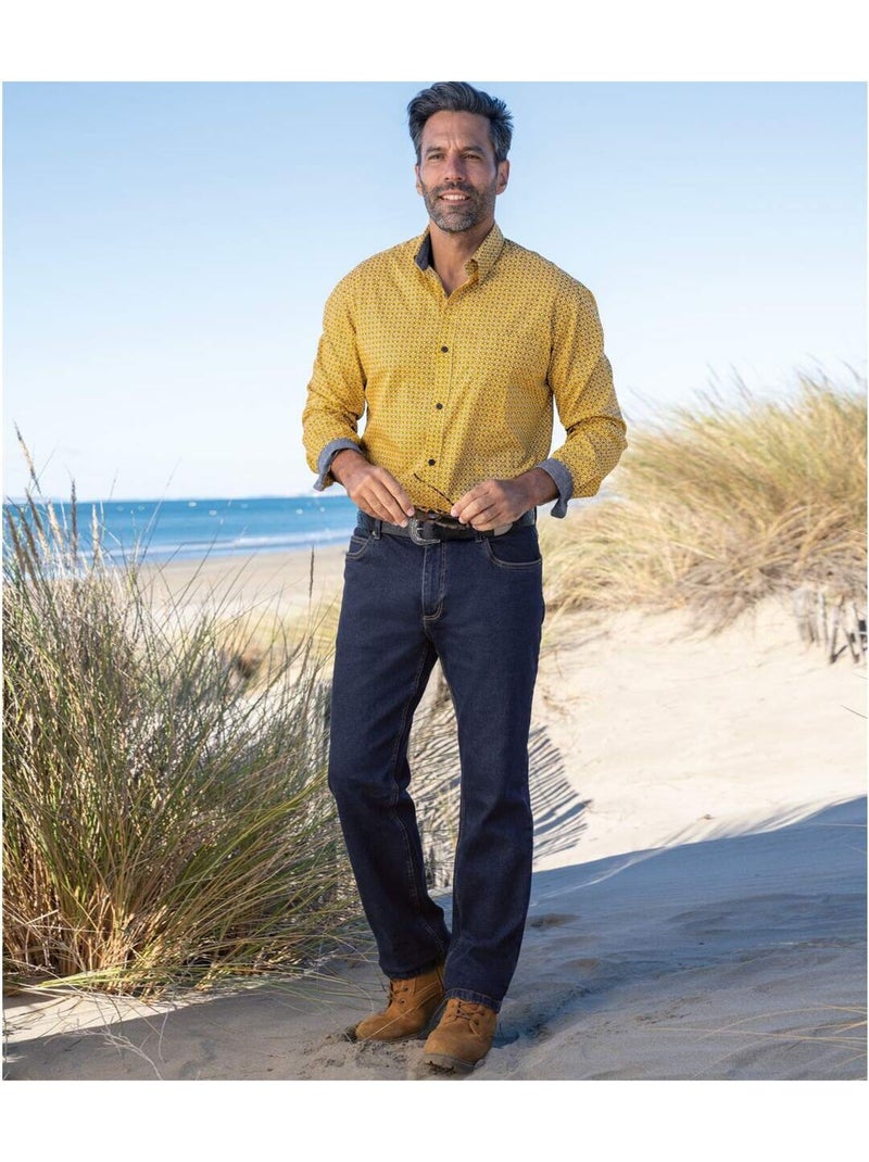 Vaquero regular stretch de denim en bruto, máximo confort Azul - Kiabi