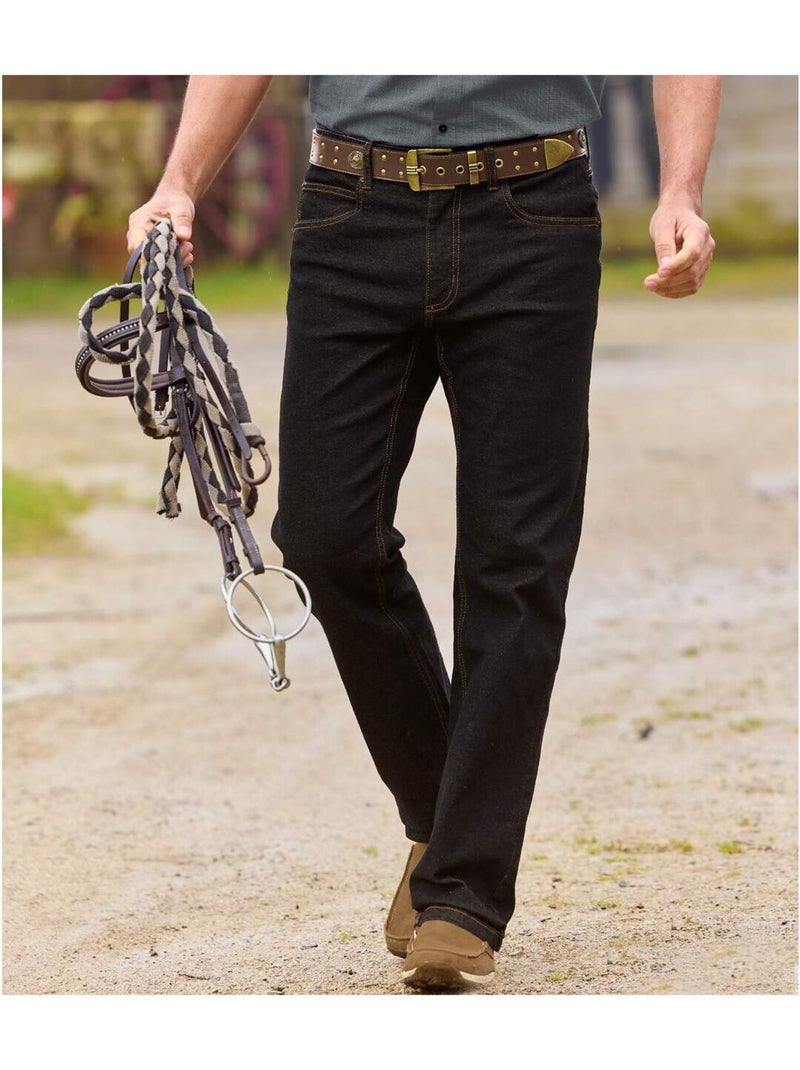 Vaquero regular stretch de denim, máximo confort Negro - Kiabi