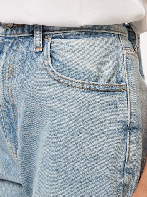 Vaquero regular / tiro alto con vuelta ancha en el bajo - Kiabi