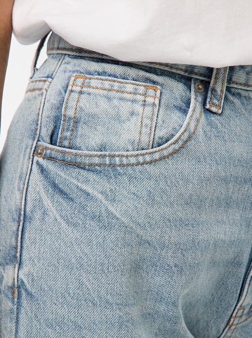 Vaquero regular / tiro alto con vuelta ancha en el bajo - Kiabi