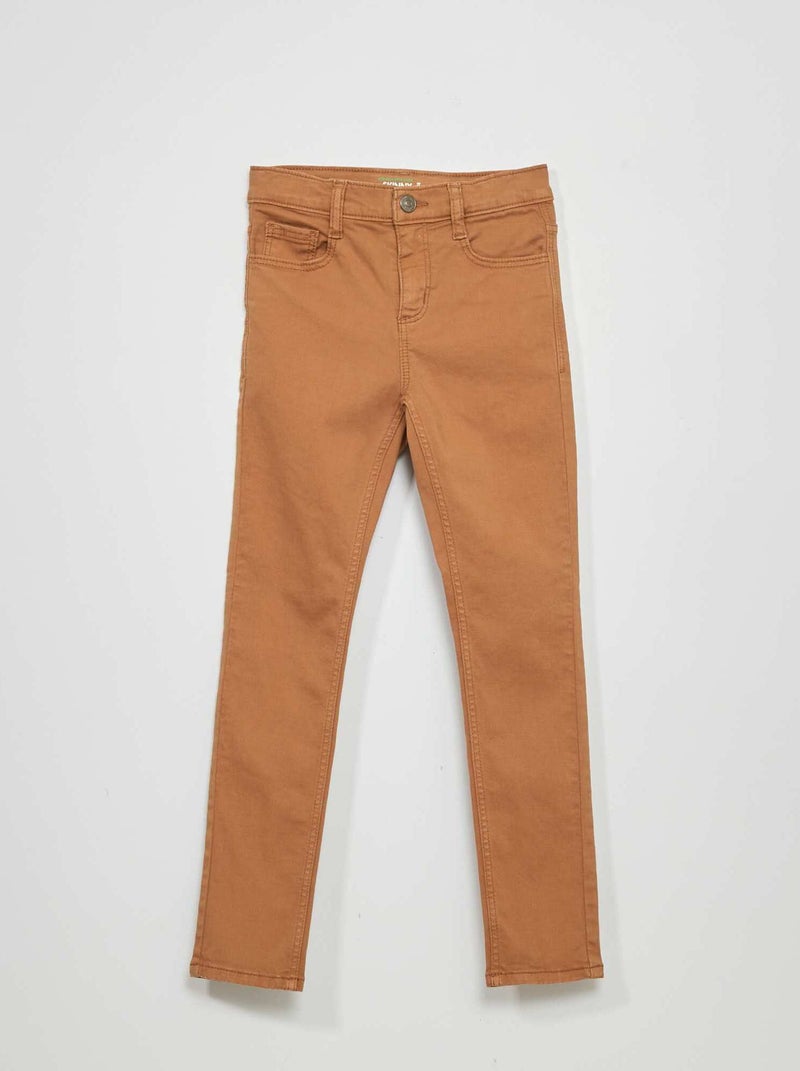 Vaquero skinny con 5 bolsillos Bege - Kiabi