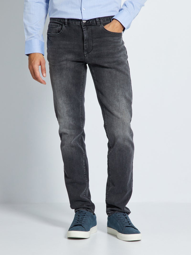 Vaquero skinny con 5 bolsillos L32 GRIS - Kiabi
