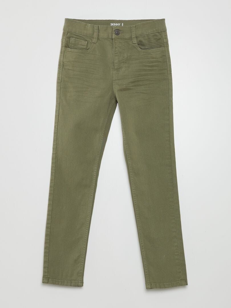 Vaquero skinny con 5 bolsillos VERDE - Kiabi