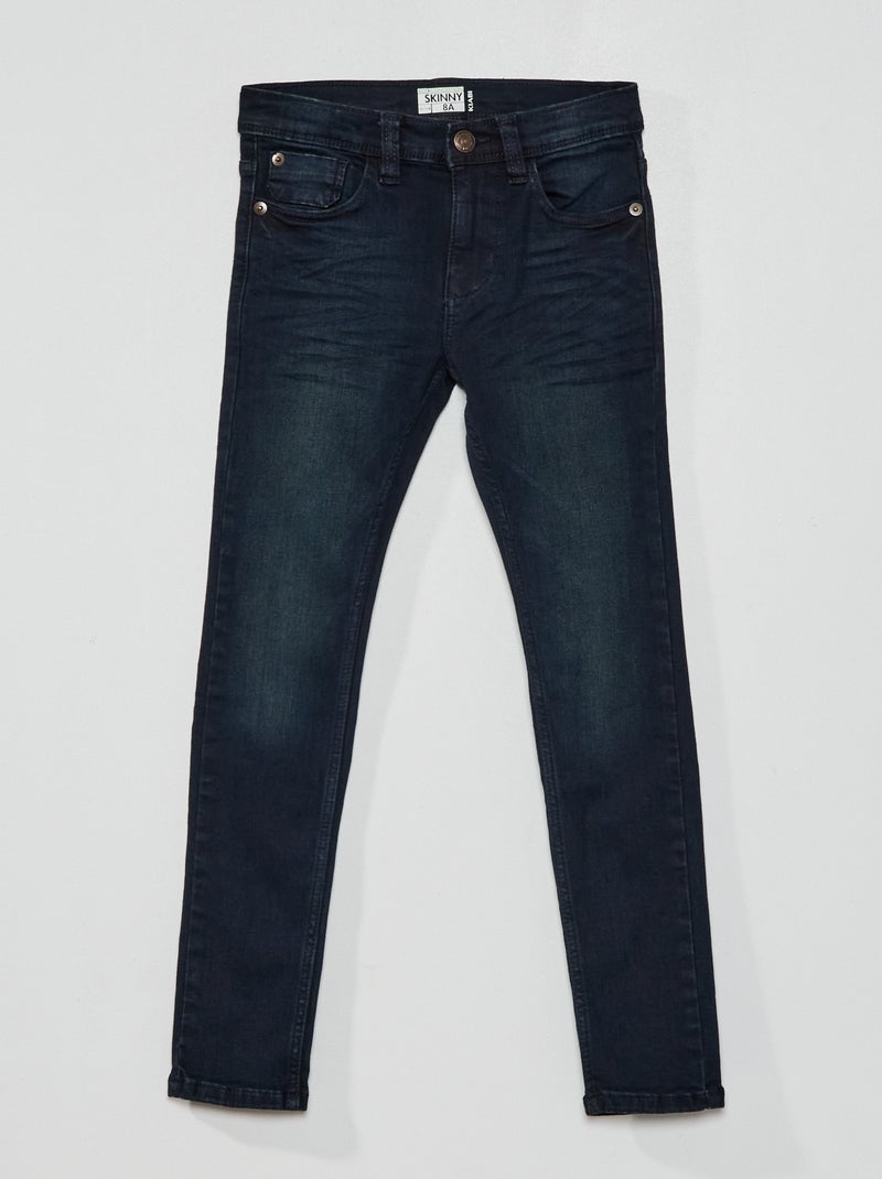Vaquero skinny con cintura ajustable azul negro - Kiabi