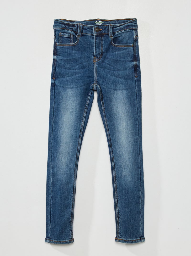 Vaquero skinny con cintura ajustable AZUL - Kiabi