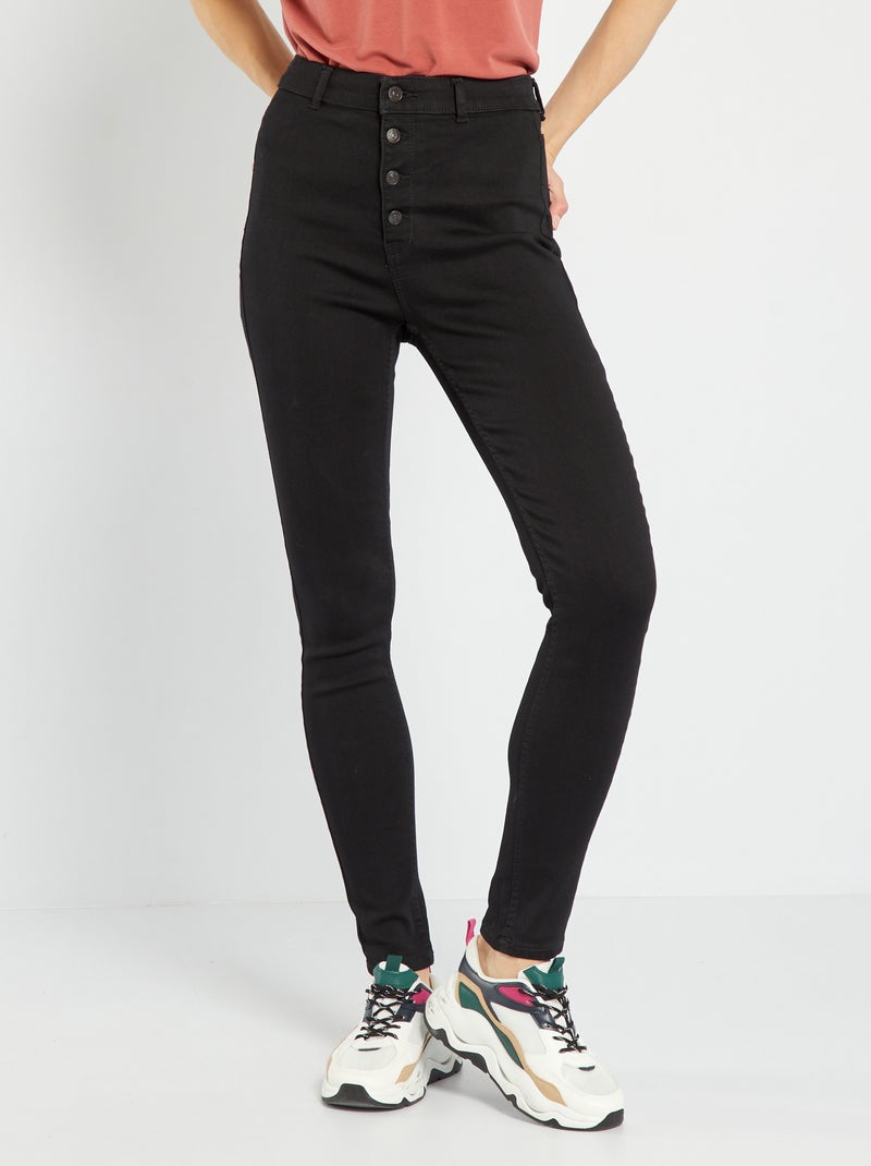 Vaquero skinny con efecto moldeador NEGRO - Kiabi