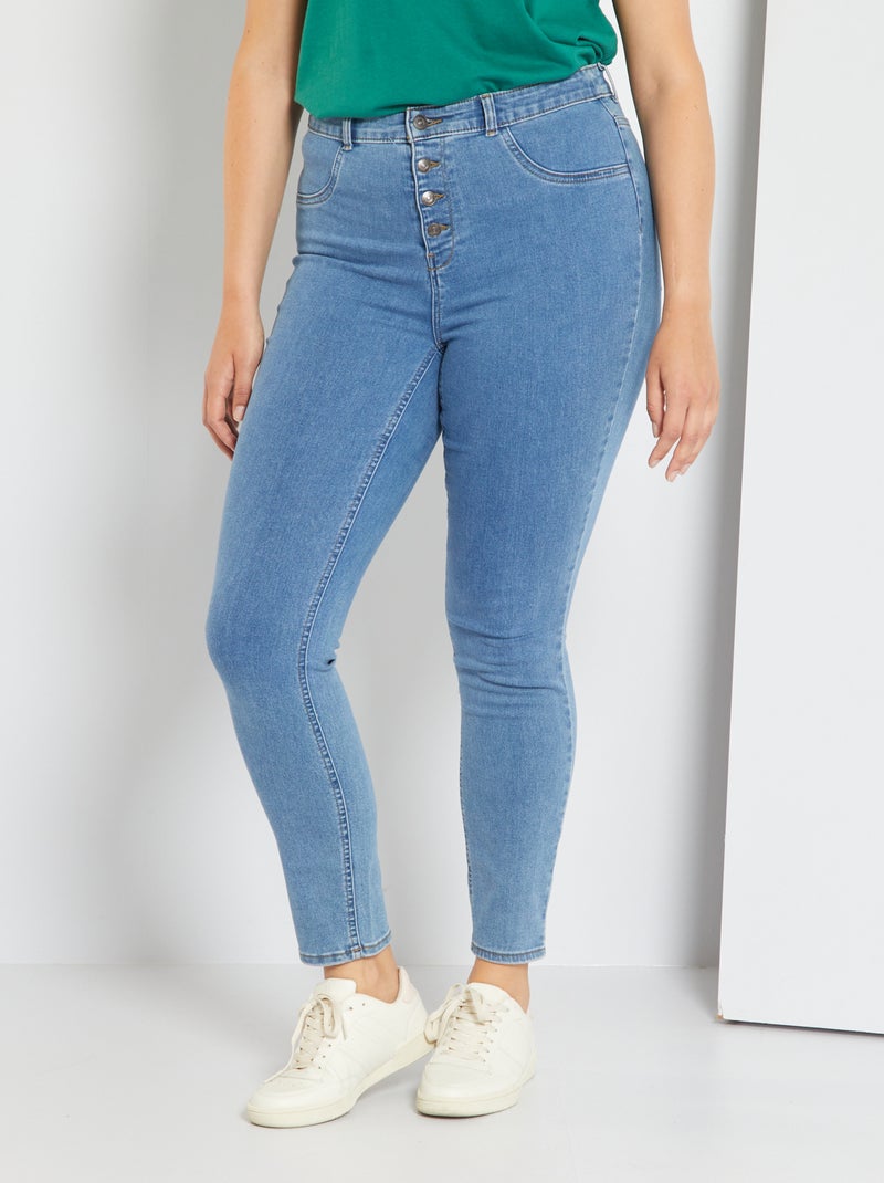 Vaquero skinny de talle alto AZUL - Kiabi