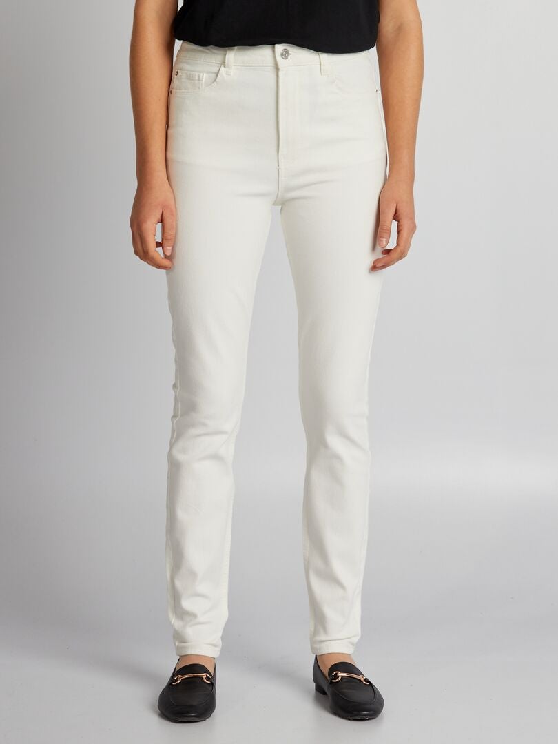 Vaquero skinny de tiro alto - L28 BLANCO - Kiabi