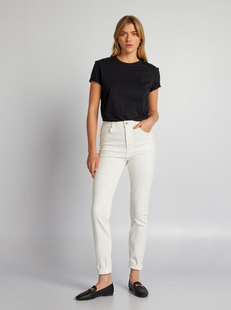 Vaquero skinny de tiro alto - L28 BLANCO - Kiabi