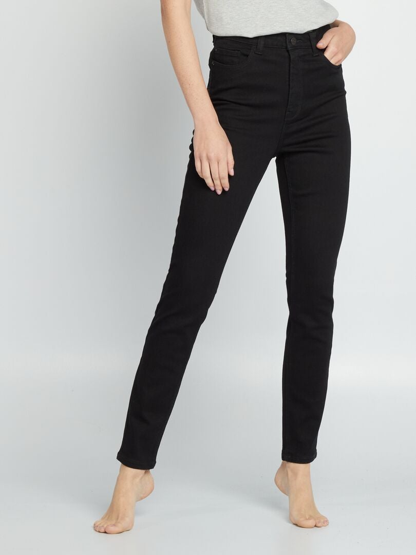 Vaquero skinny de tiro alto - L28 NEGRO - Kiabi