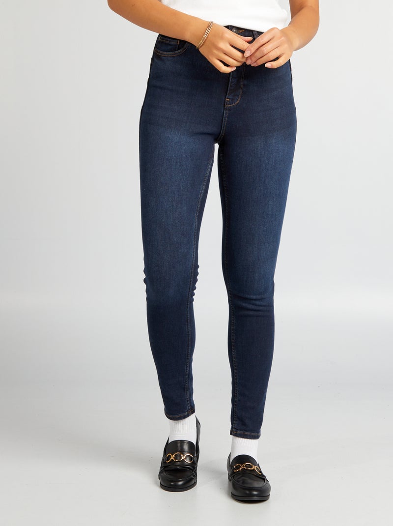 Vaquero skinny de tiro alto - L30 AZUL - Kiabi