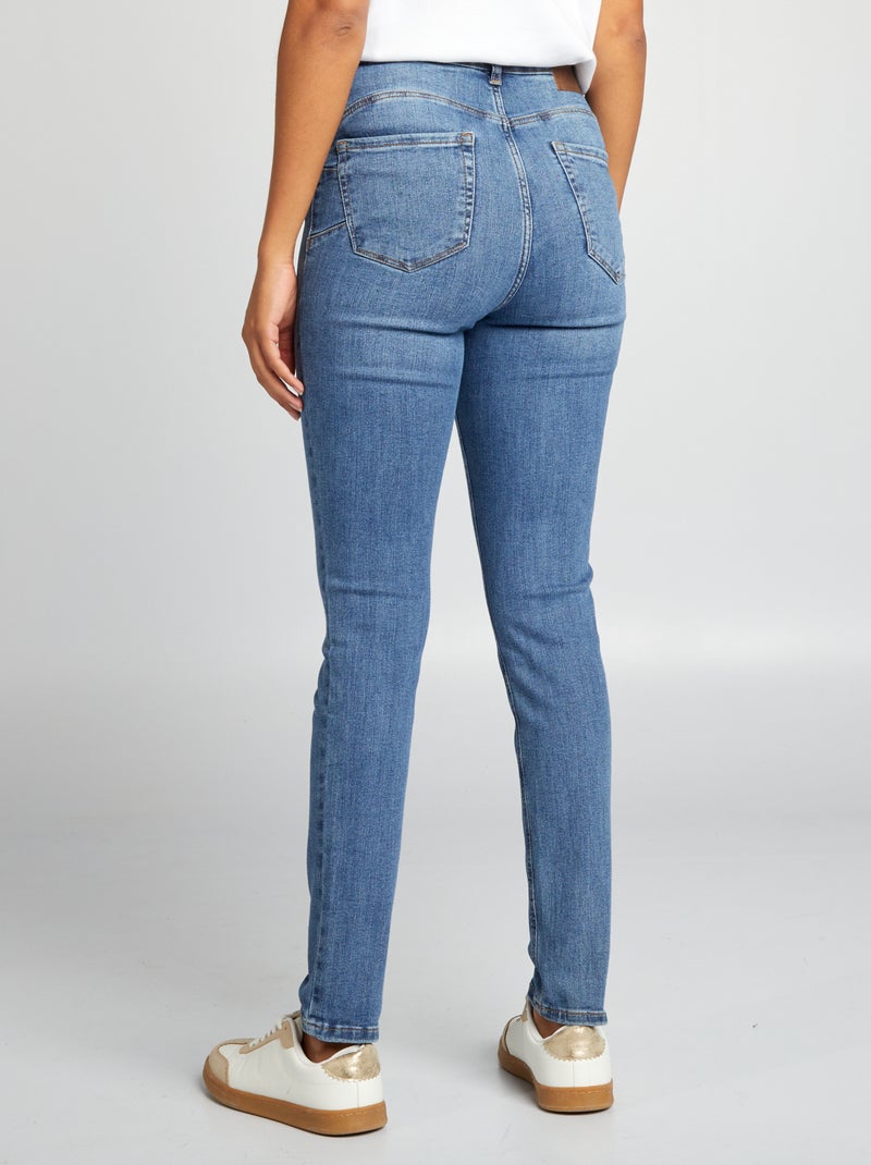 Vaquero skinny de tiro alto - L30 AZUL - Kiabi