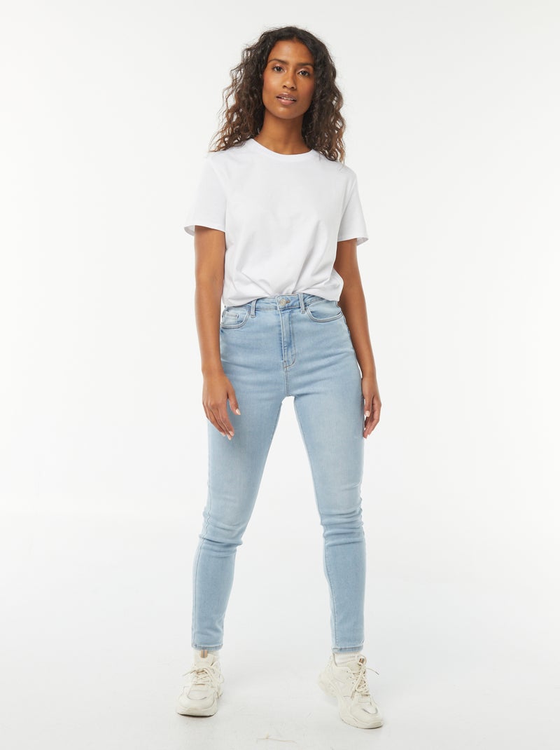 Vaquero skinny de tiro alto - L30 Azul - Kiabi