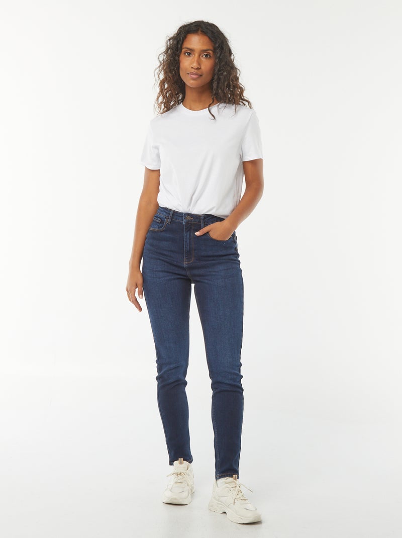 Vaquero skinny de tiro alto - L30 Azul - Kiabi