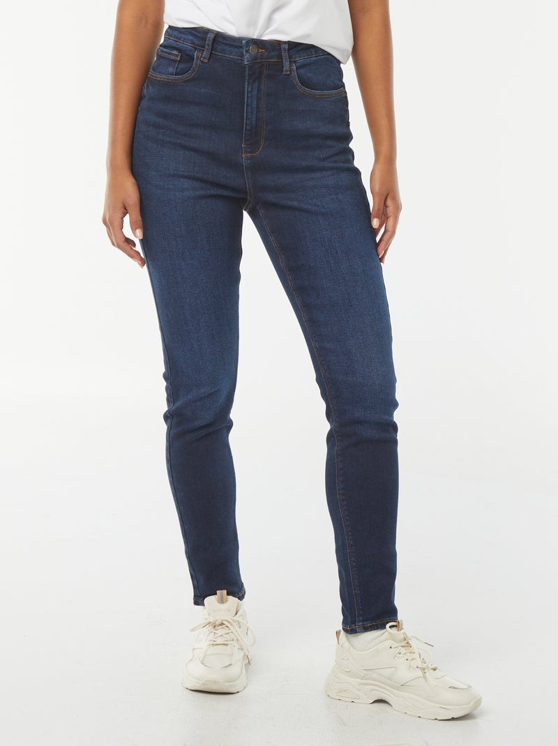 Vaquero skinny de tiro alto - L30 Azul - Kiabi