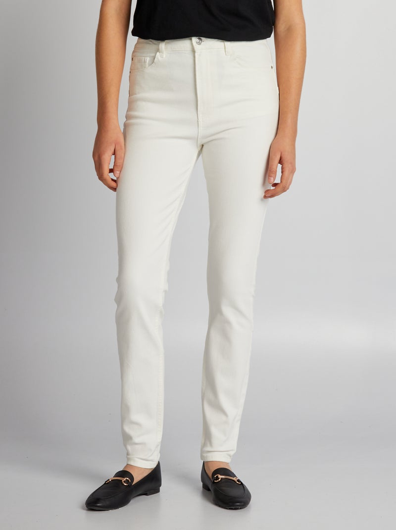 Vaquero skinny de tiro alto - L30 BLANCO - Kiabi