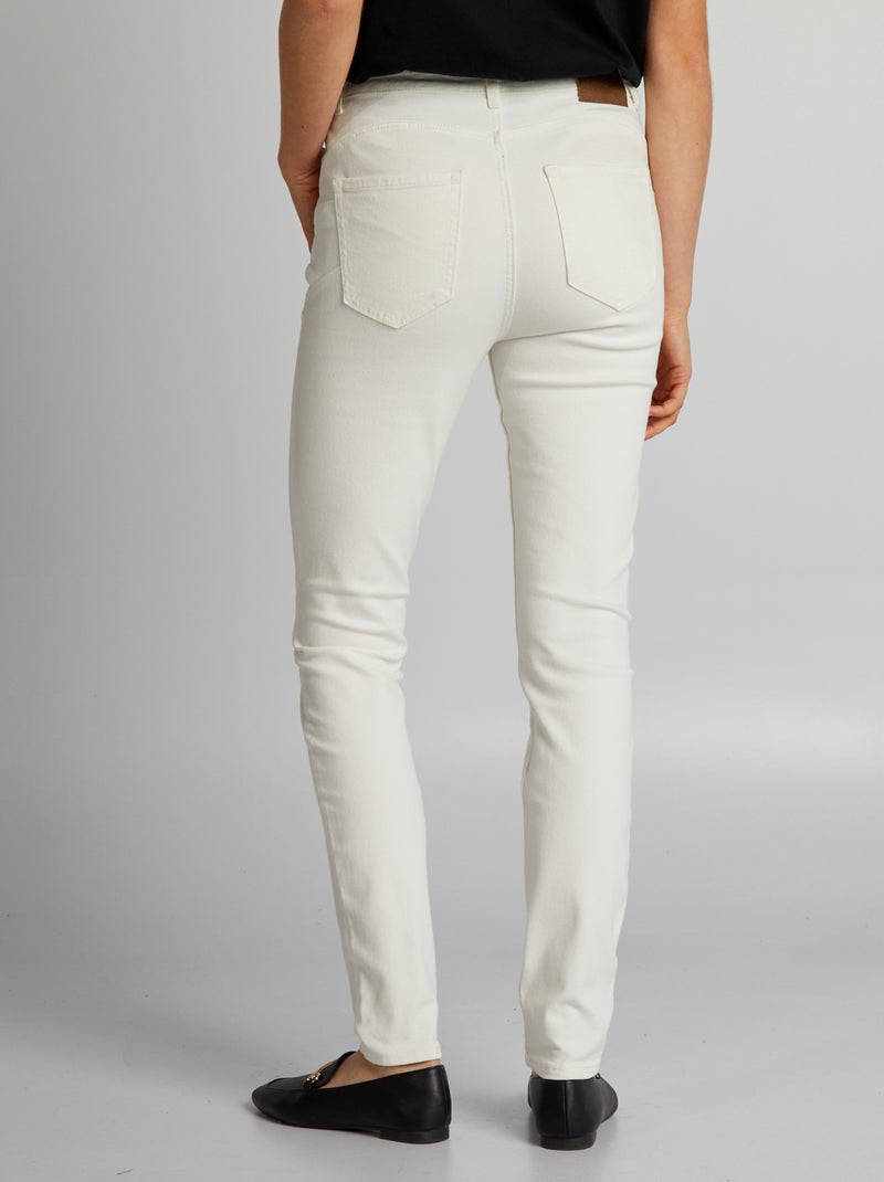 Vaquero skinny de tiro alto - L30 BLANCO - Kiabi