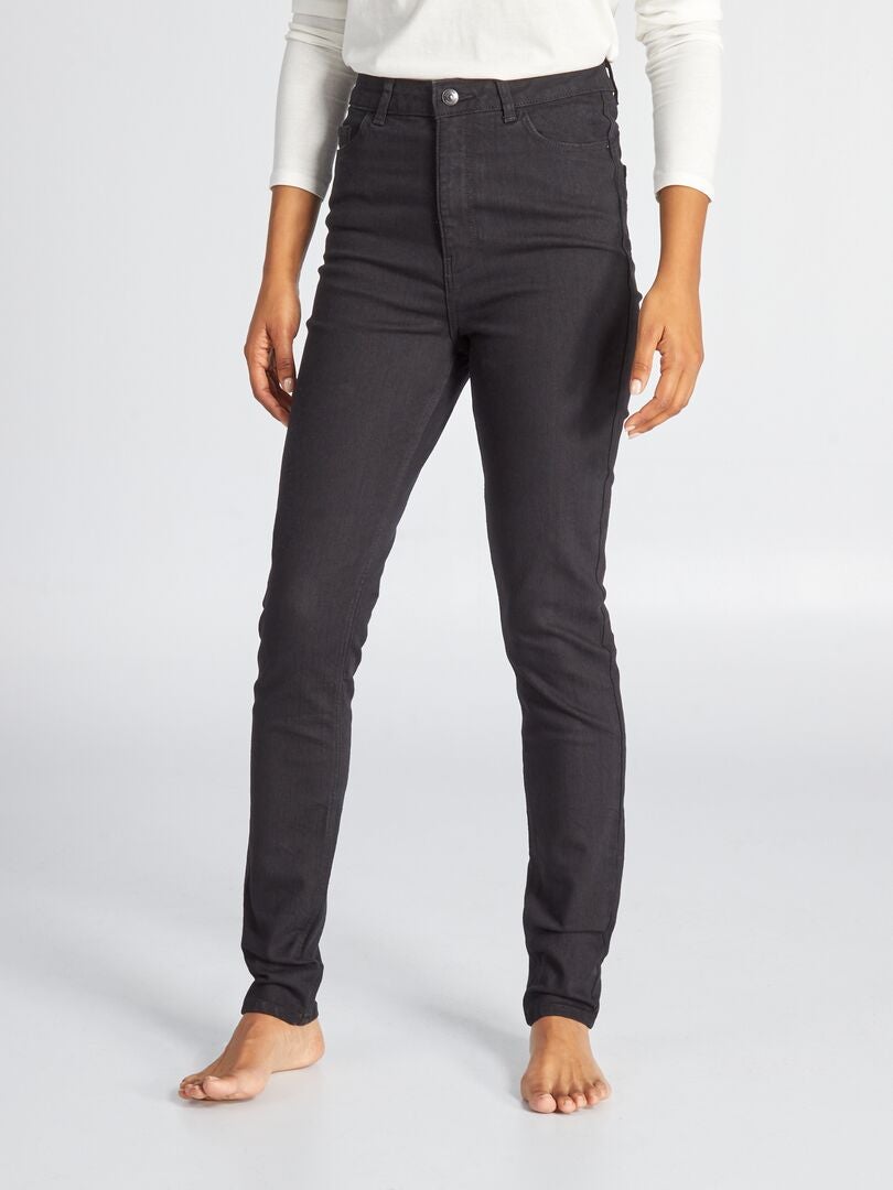 Vaquero skinny de tiro alto  - L30 NEGRO - Kiabi