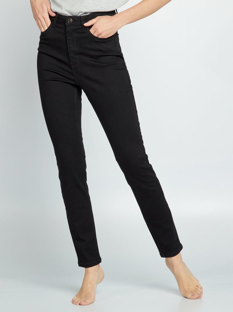 Vaquero skinny de tiro alto - L30 NEGRO - Kiabi