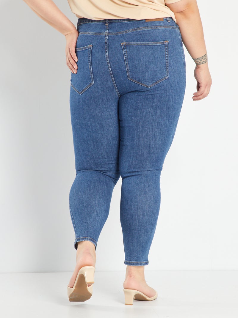 Vaquero skinny de tiro alto - L32 AZUL - Kiabi