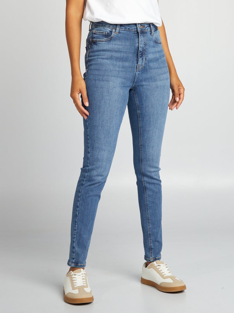 Vaquero skinny de tiro alto - L32 AZUL - Kiabi