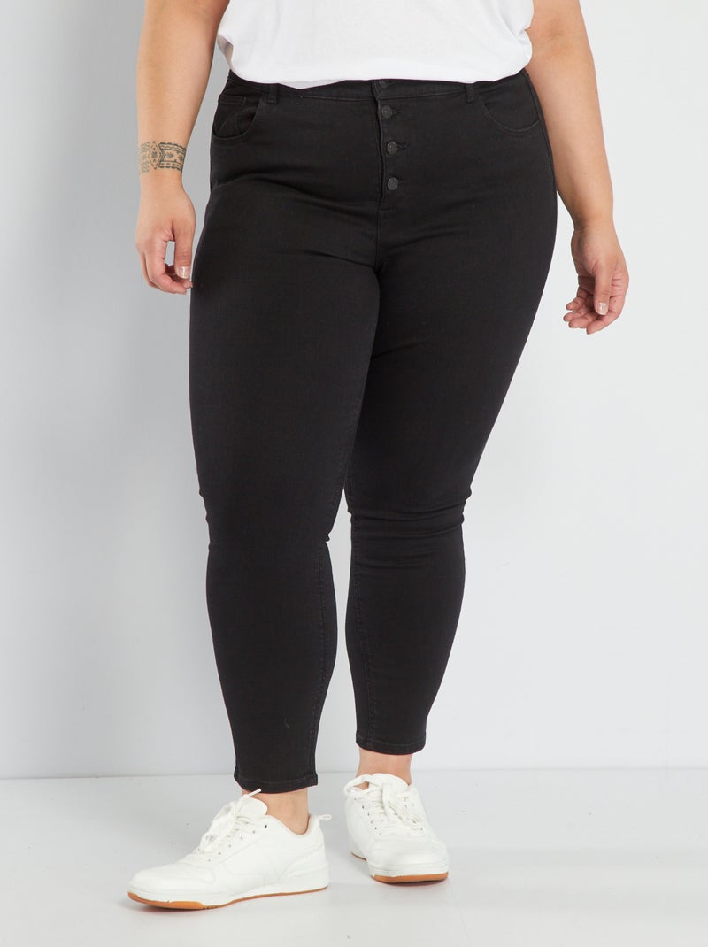 Vaquero skinny de tiro alto - L32 NEGRO - Kiabi