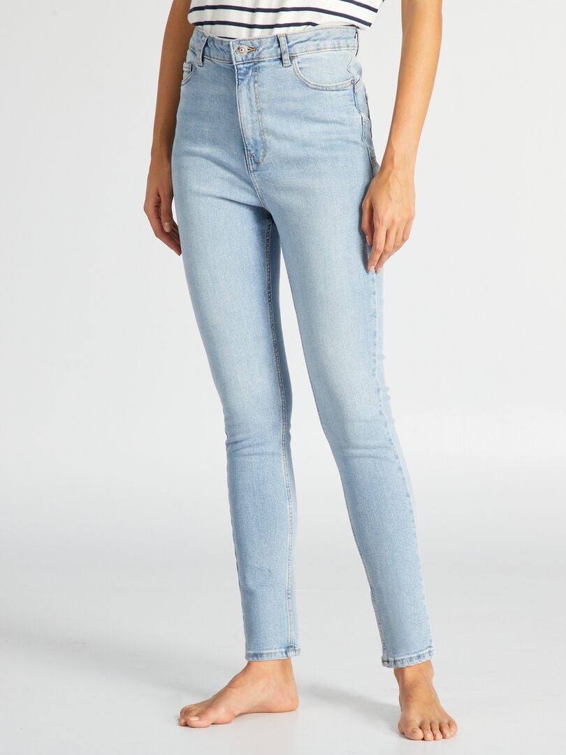 Vaquero skinny de tiro alto - L34 Azul - Kiabi